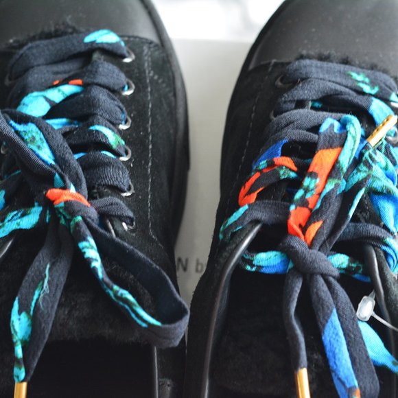 BNWT Maje Low Top Suede and Leather Trainers - Picture 6 of 8